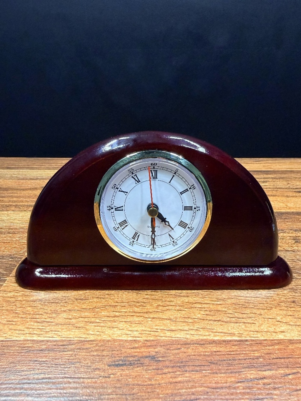 ONEWORLD ENTERPRISES 1996 Half Moon Mantel Clock